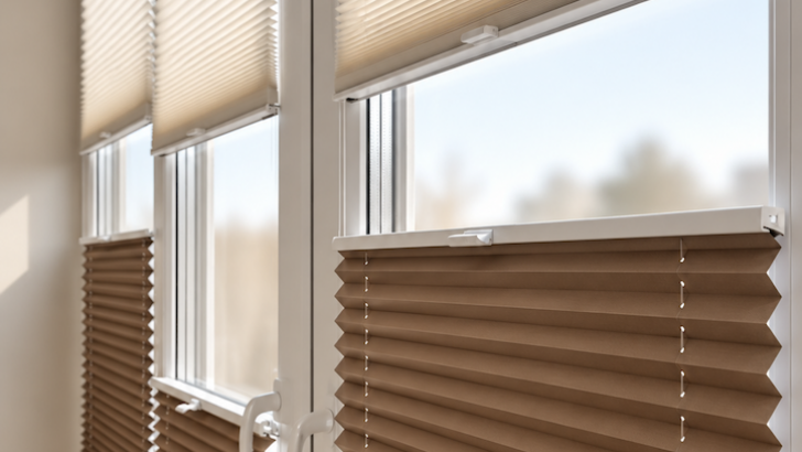 Double pleated blinds